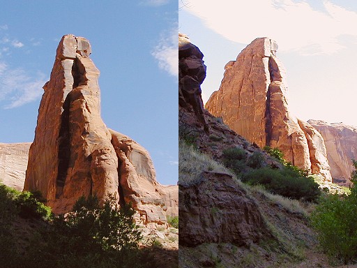 77 - Two views of a big rock 