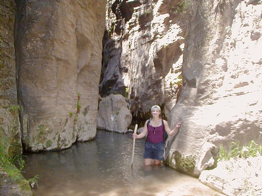 14 - Amy wading the narrows